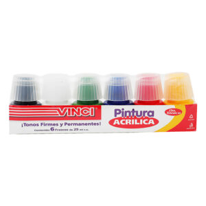 Pintura Acrílica Colores Surtidos C/6 25MG